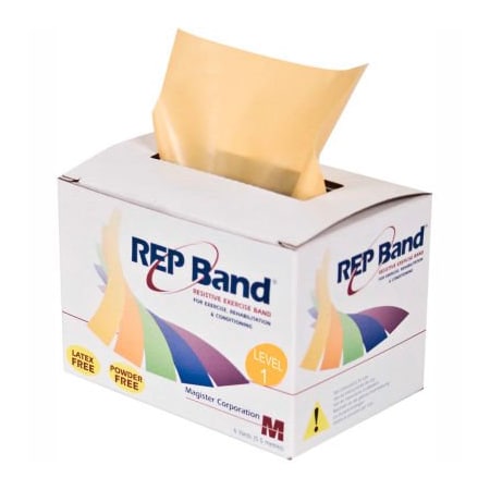Fabrication Enterprises REP Band Latex Free Exercise Band, Peach, 6 Yard Roll/Box 10-1074
